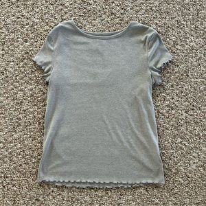 Art class girls size 14-16 grey lettuce hem tee